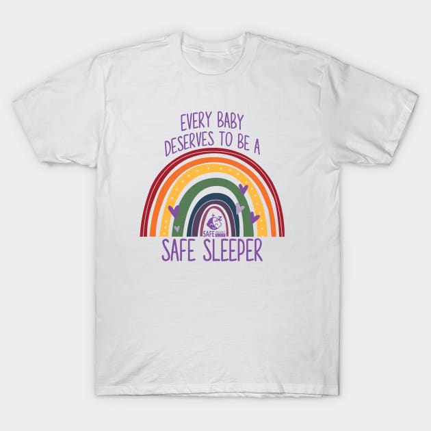 Safe Sleepers LGBTQ+ Rainbow T-Shirt by SafeInfantSleep